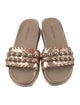 Donald Pliner Leather Whipstitch Trim Slides
