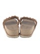Donald Pliner Leather Whipstitch Trim Slides