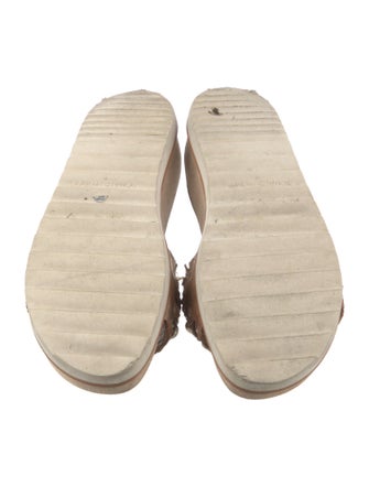 Donald Pliner Leather Whipstitch Trim Slides