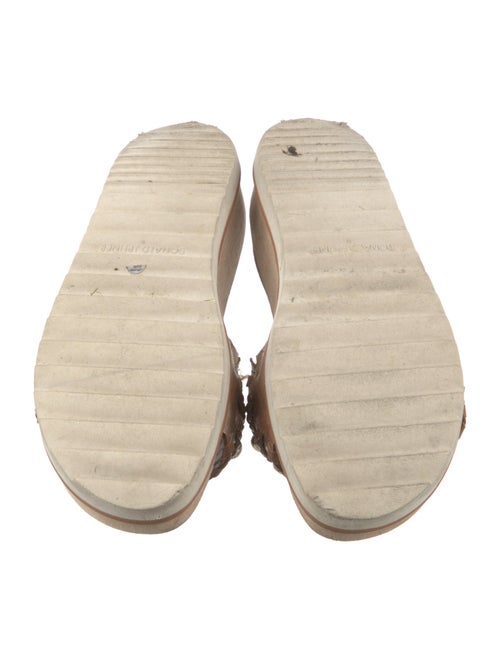 Donald Pliner Leather Whipstitch Trim Slides