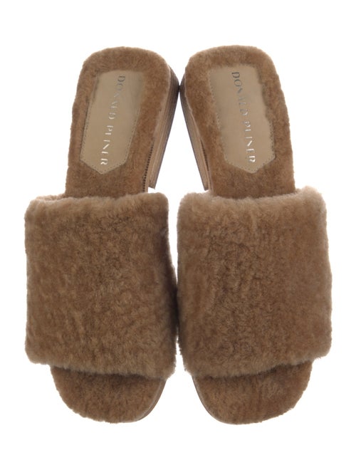 Donald Pliner Faux Fur Slides