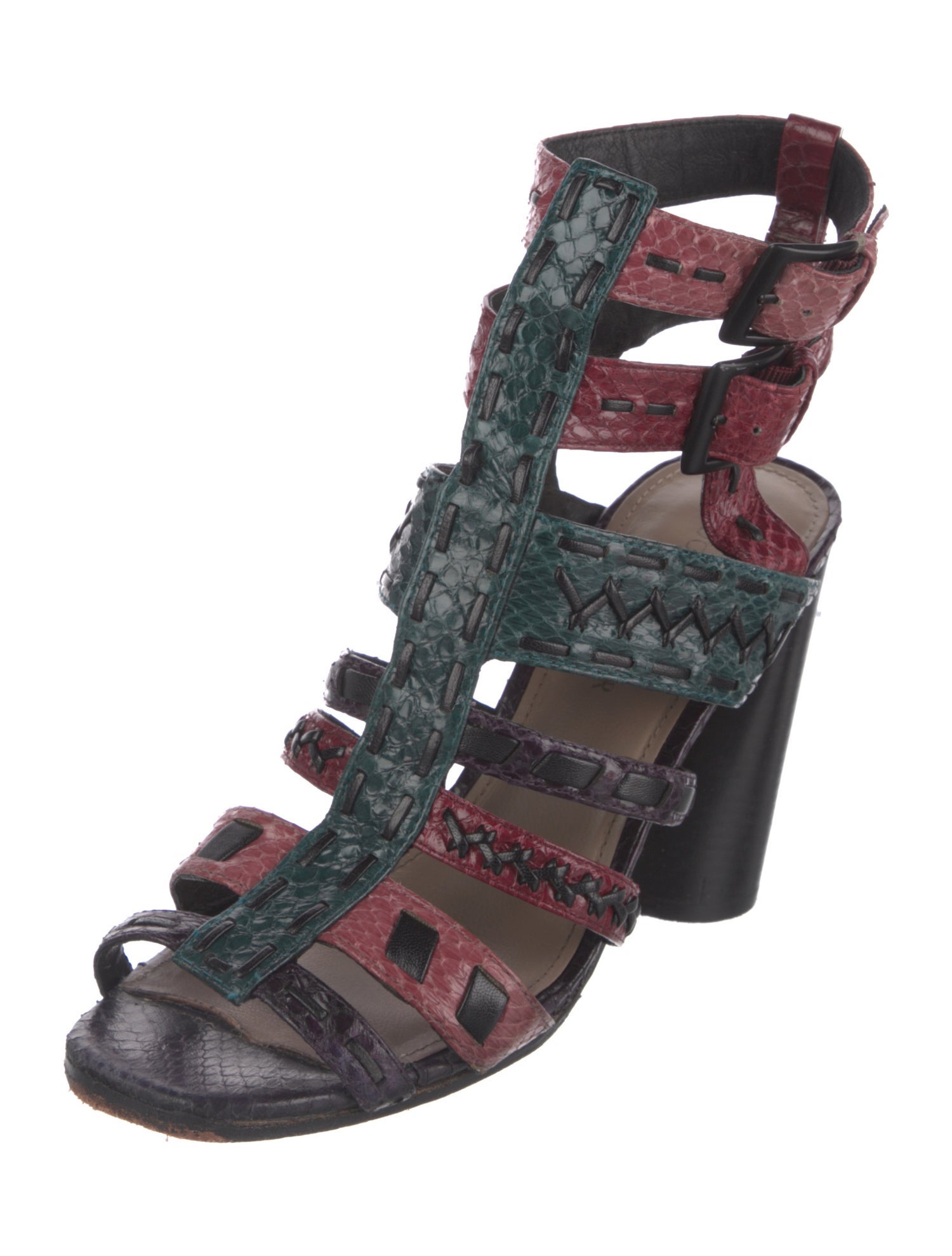 Donald Pliner Snakeskin Animal Print Gladiator Sandals