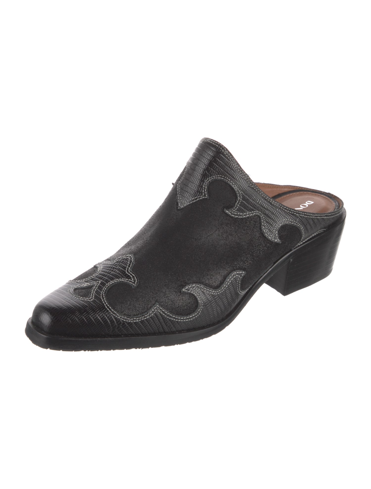 Donald Pliner Leather Printed Mules