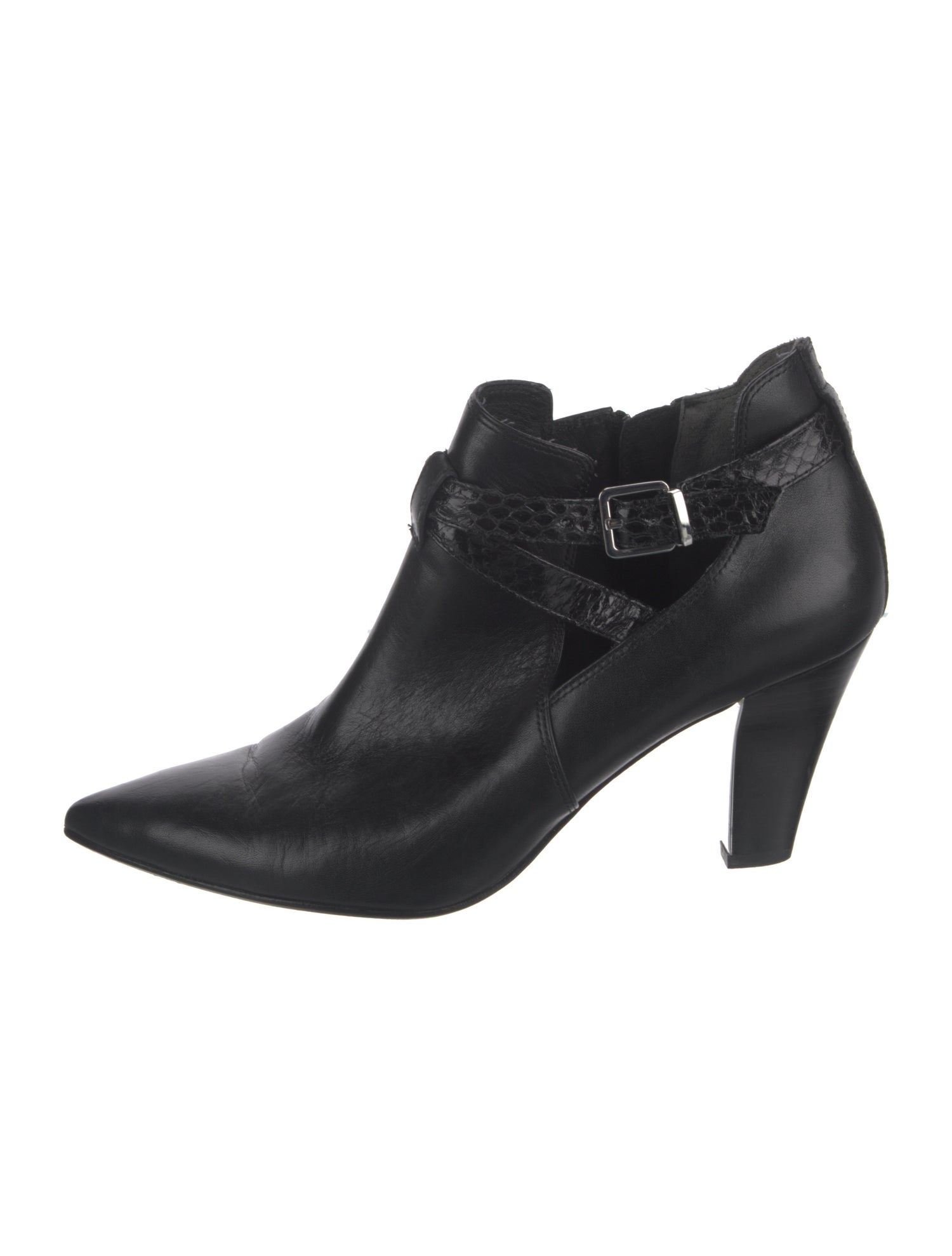 Donald Pliner Leather Cutout Accent Boots