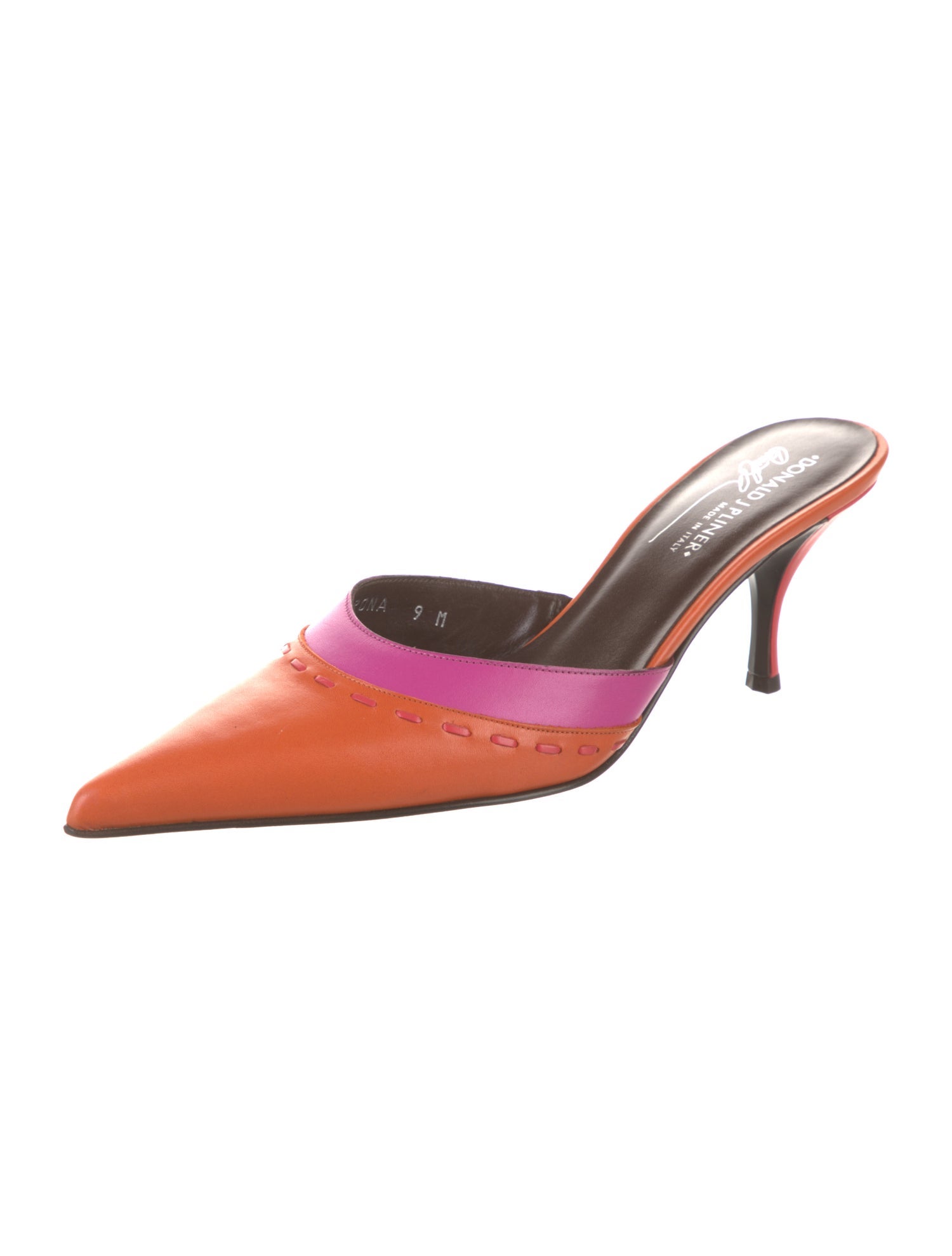 Donald Pliner Leather Mules