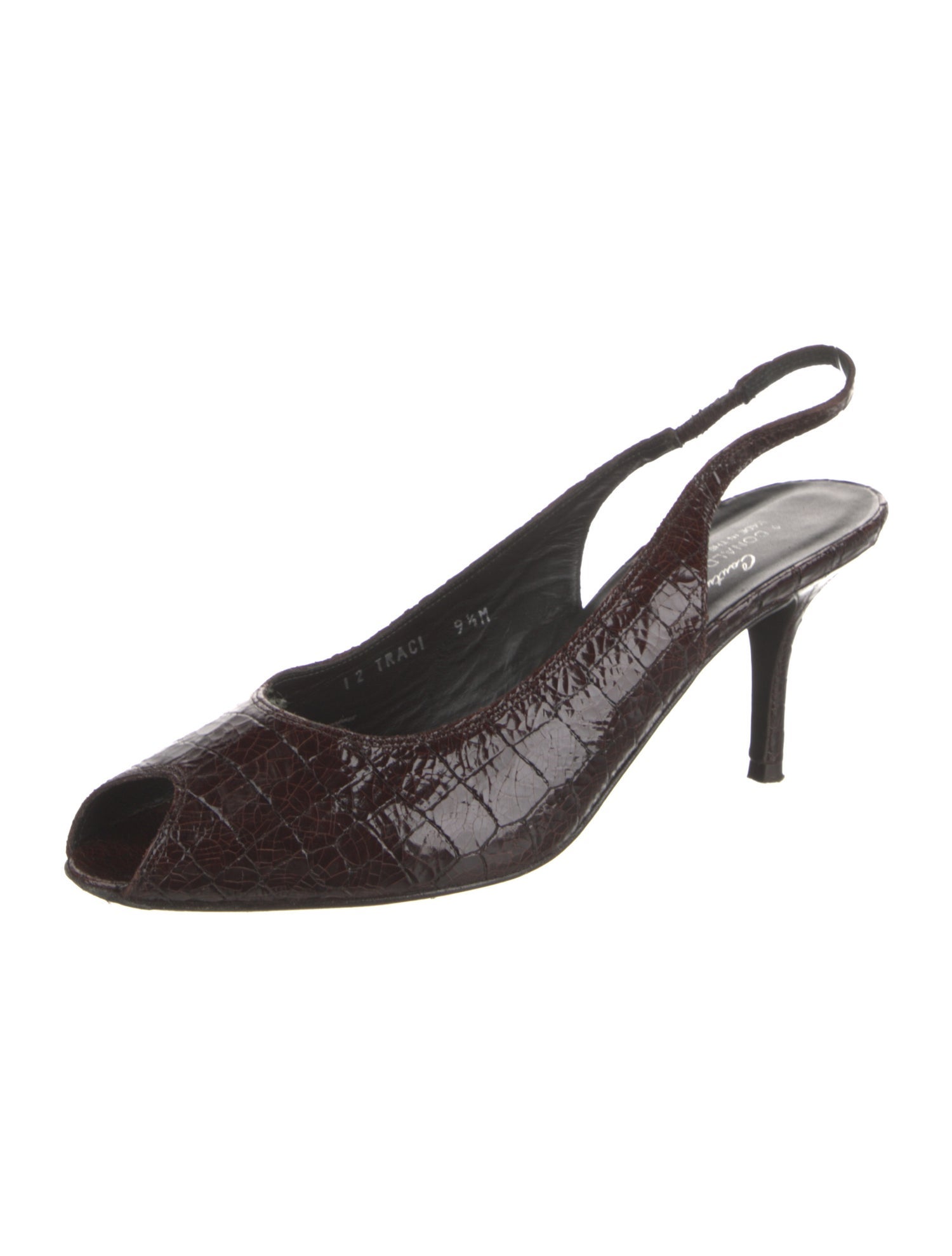 Donald Pliner Patent Leather Slingback Pumps