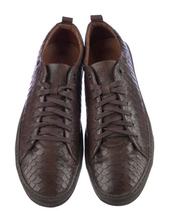 Donald Pliner Embossed Leather Printed Sneakers