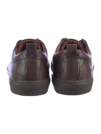 Donald Pliner Embossed Leather Printed Sneakers