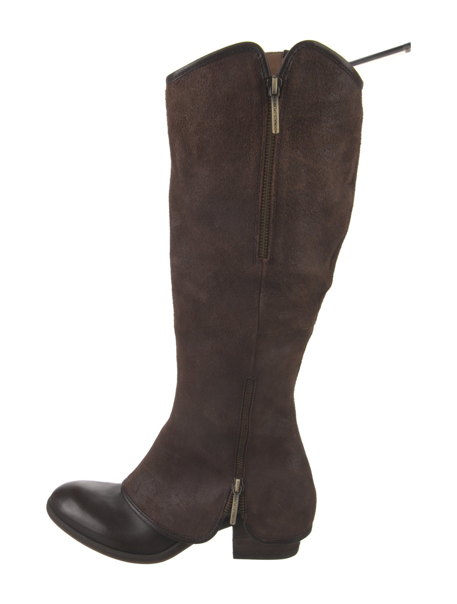 Donald Pliner Suede Leather Trim Embellishment Boots