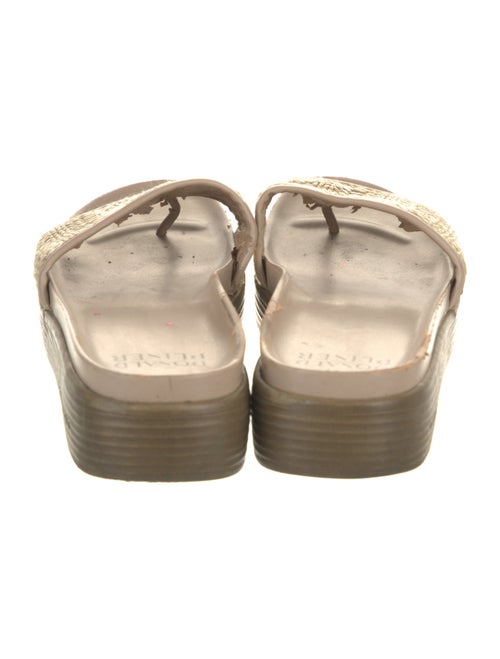 Donald Pliner Leather Leather Trim Embellishment Slides