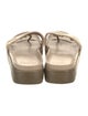 Donald Pliner Leather Leather Trim Embellishment Slides