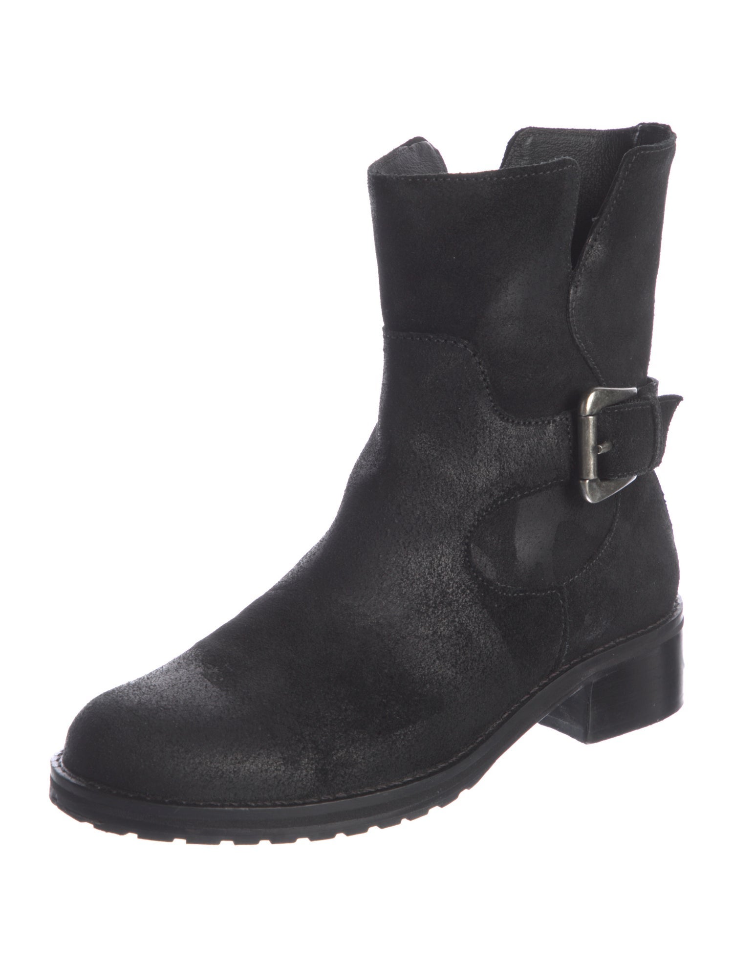 Donald Pliner Suede Moto Boots