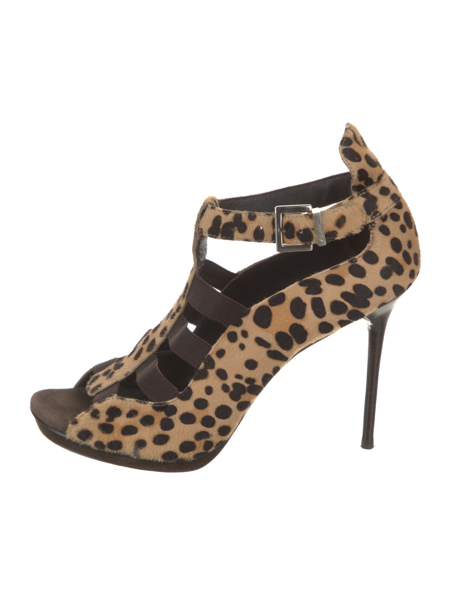 Donald Pliner Ponyhair Animal Print T-Strap Sandals
