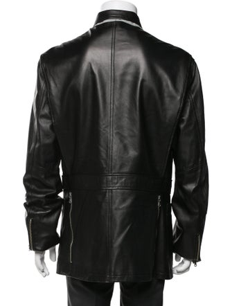 Donald Pliner Leather Moto Jacket