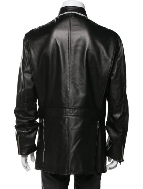 Donald Pliner Leather Moto Jacket