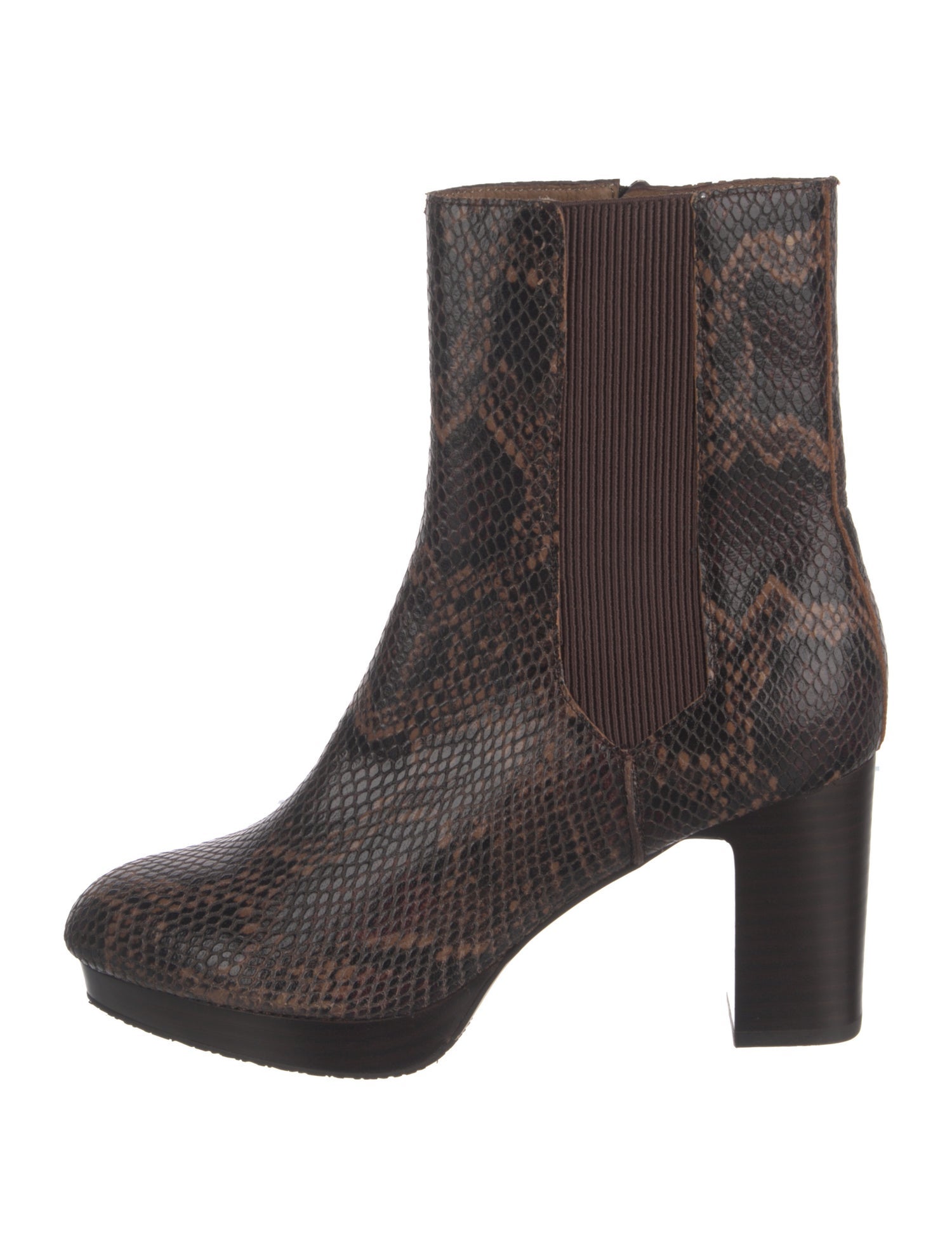 Donald Pliner Leather Animal Print Chelsea Boots