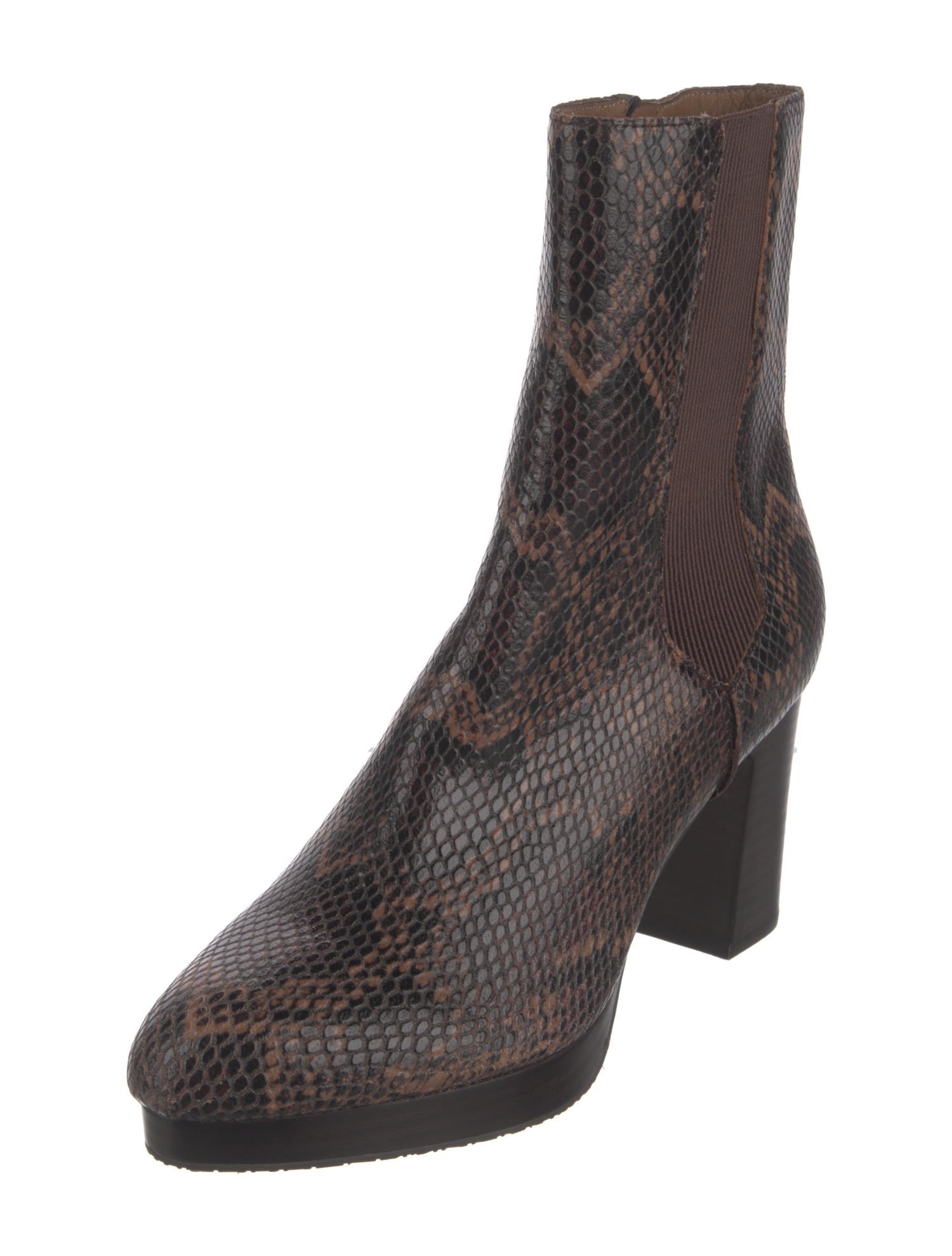 Donald Pliner Leather Animal Print Chelsea Boots