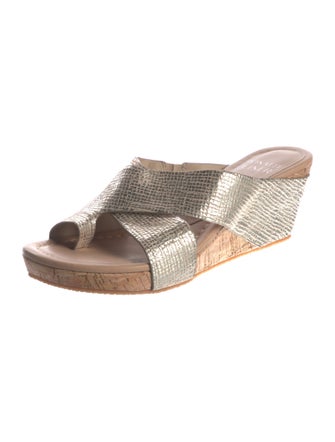 Donald Pliner Leather Printed Slides