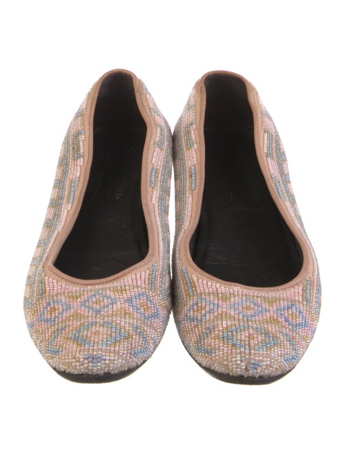 Donald Pliner Leather Patterned Ballet Flats