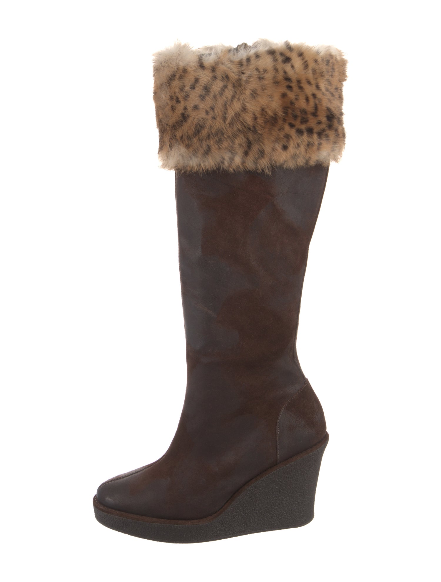 Donald Pliner Suede Animal Print Boots