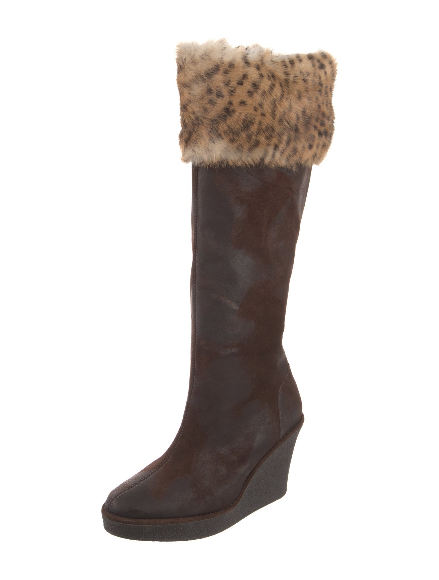 Donald Pliner Suede Animal Print Boots