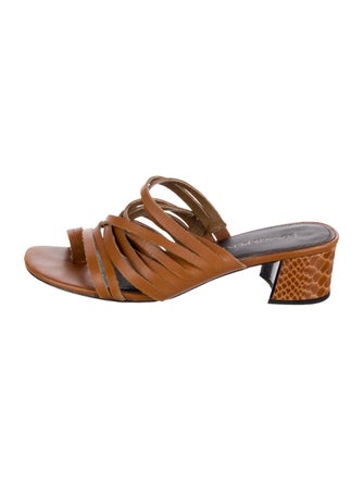 Donald Pliner Leather Colorblock Pattern Sandals