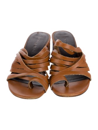 Donald Pliner Leather Colorblock Pattern Sandals