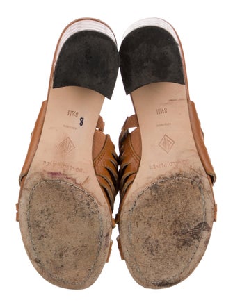 Donald Pliner Leather Colorblock Pattern Sandals