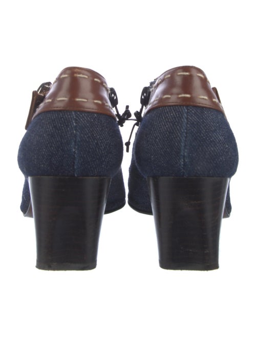 Donald Pliner Denim Colorblock Pattern Pumps