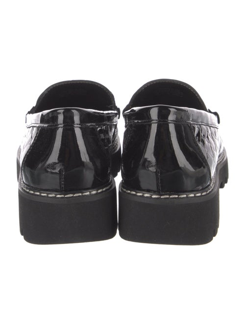 Donald Pliner Patent Leather Whipstitch Trim Loafers