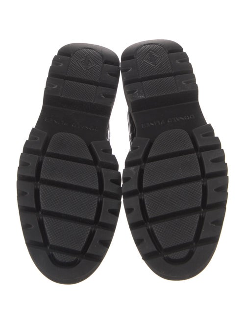 Donald Pliner Patent Leather Whipstitch Trim Loafers