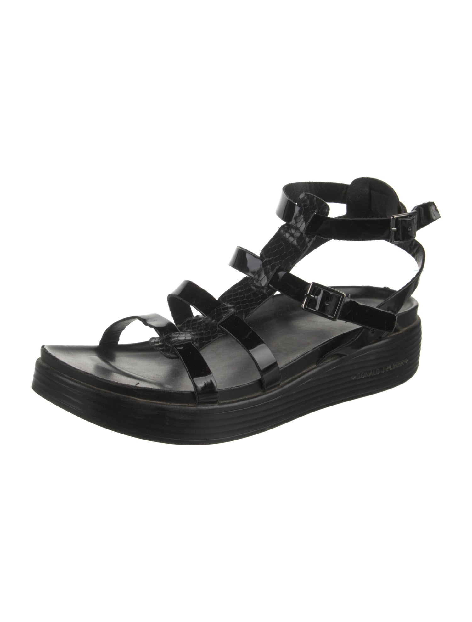 Donald Pliner Patent Leather Gladiator Sandals