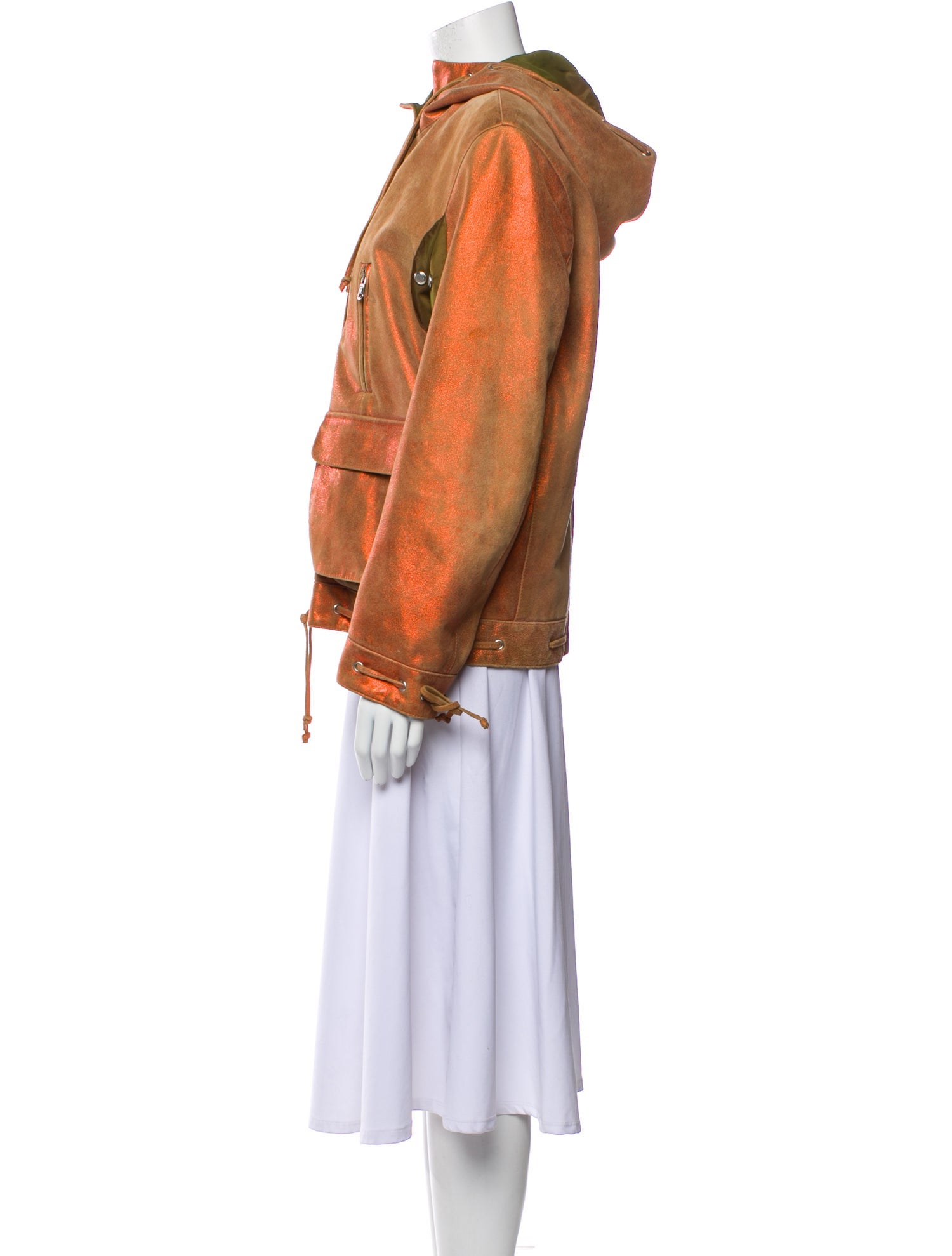 Donald Pliner Vintage Leather Utility Jacket