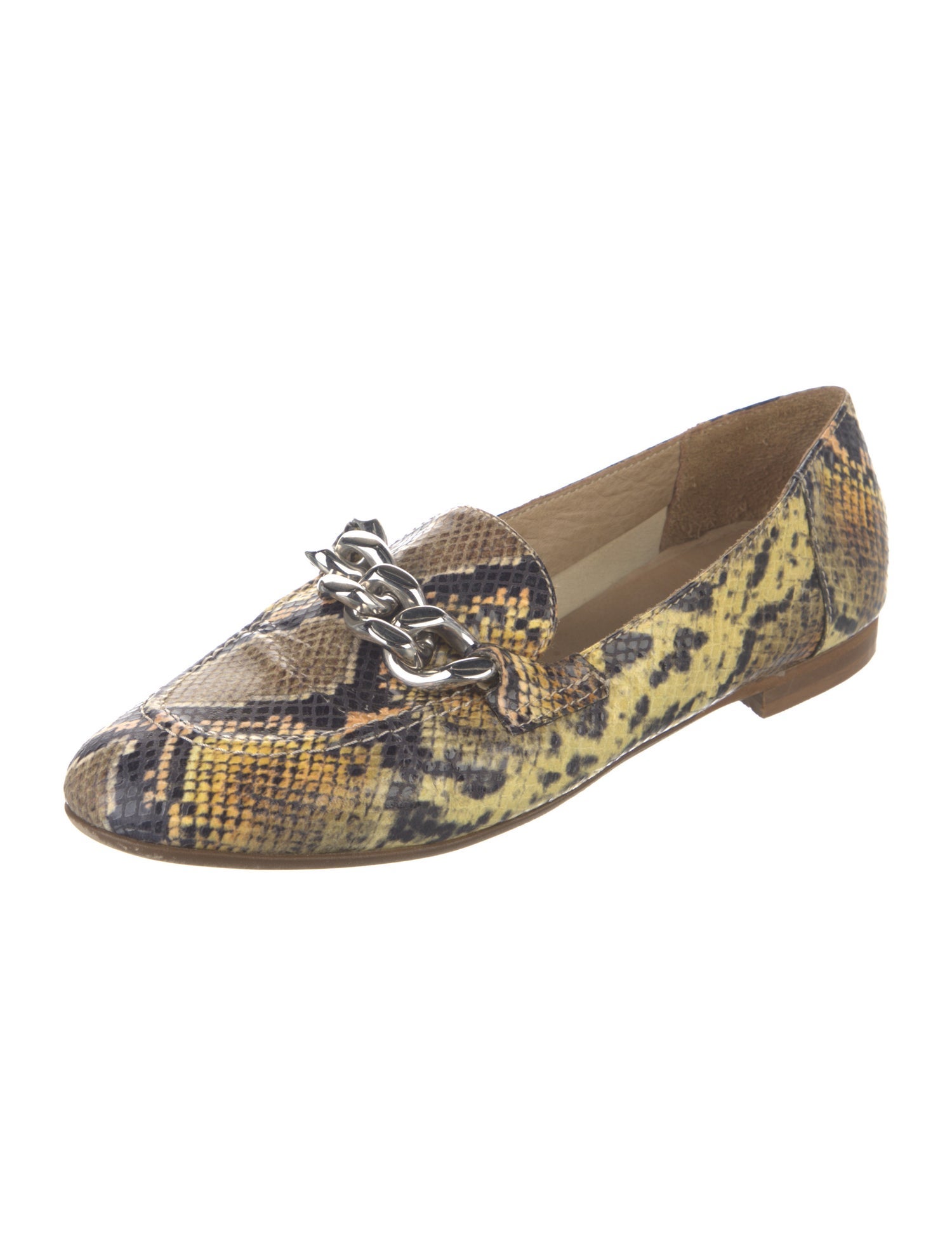 Donald Pliner Leather Animal Print Loafers