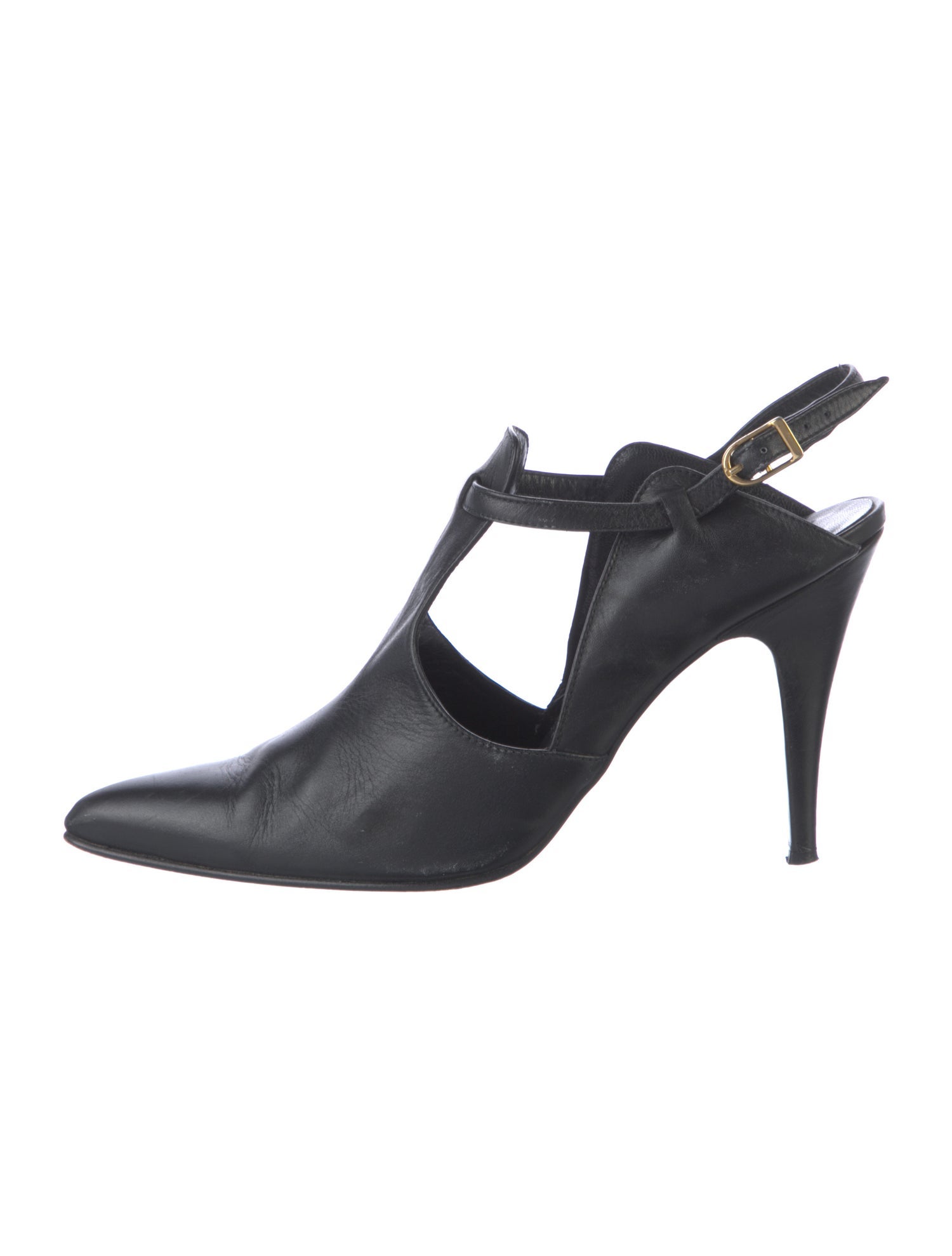 Donald Pliner Leather T-Strap Pumps