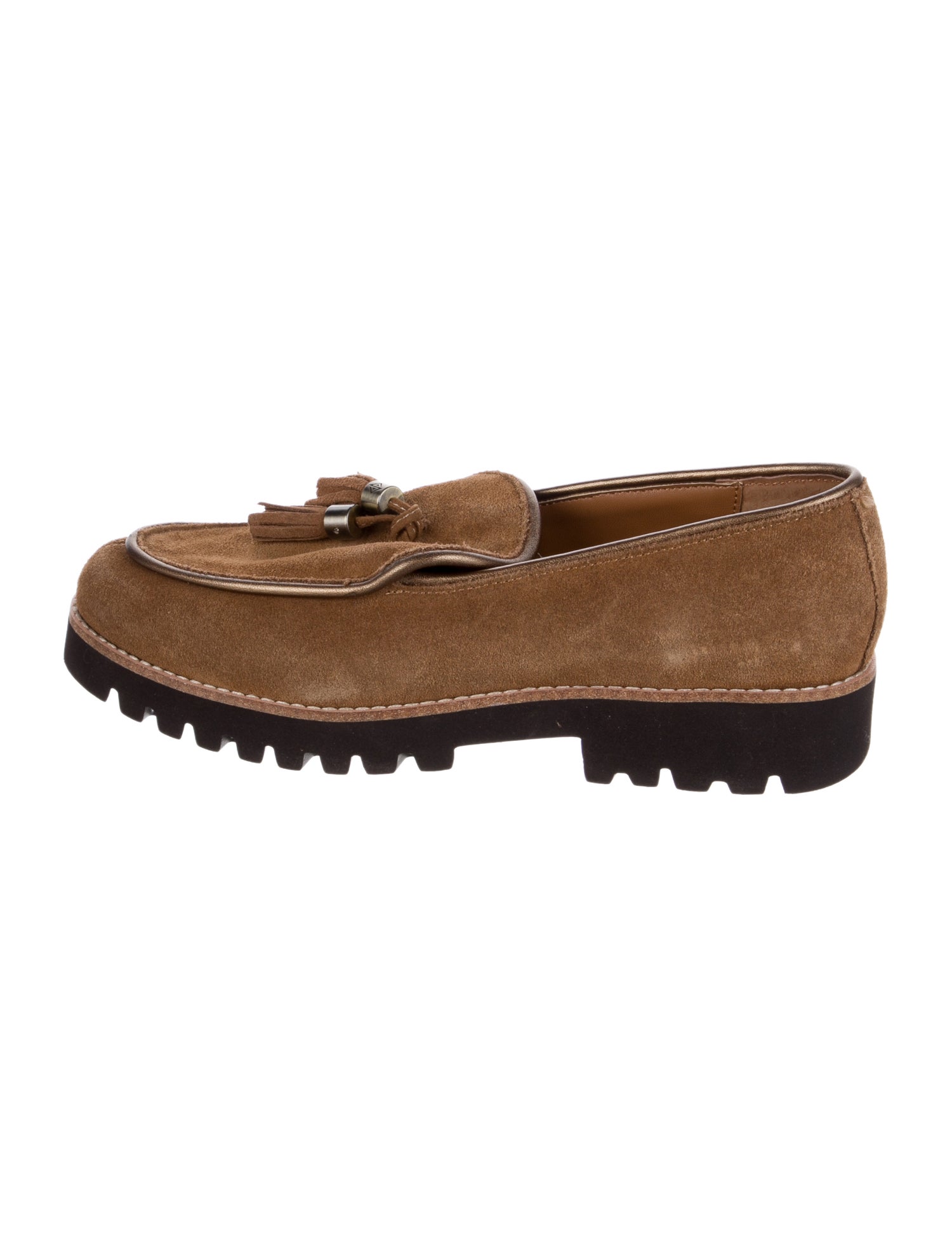 Donald Pliner Suede Tassel Accents Loafers