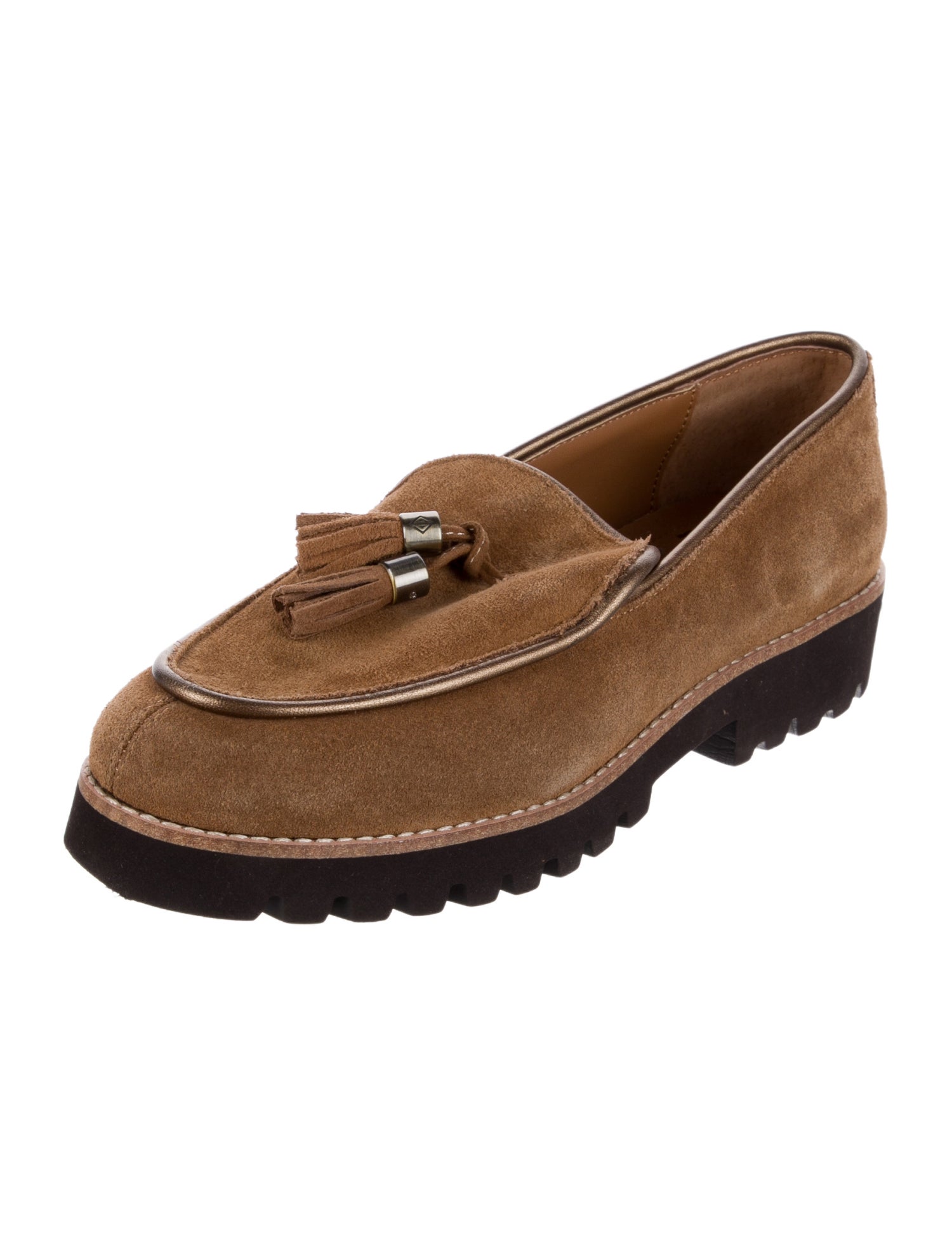 Donald Pliner Suede Tassel Accents Loafers
