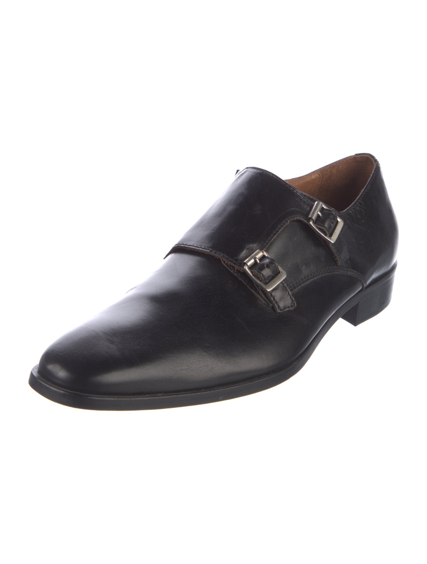 Donald Pliner Leather Monk Straps