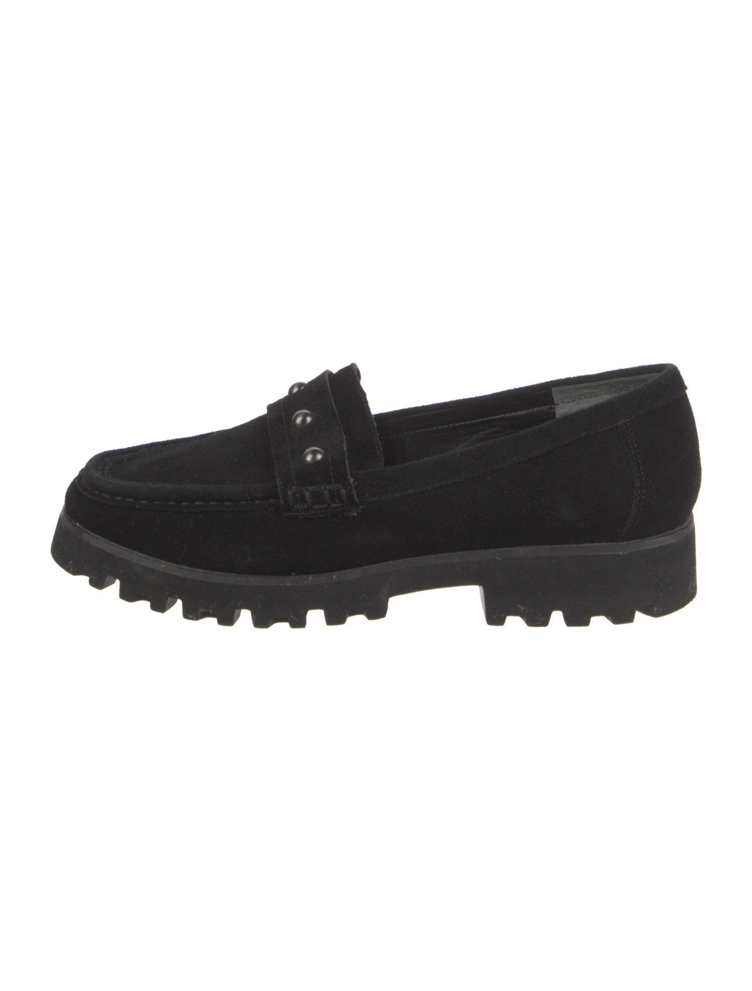 Donald Pliner Suede Studded Accents Loafers