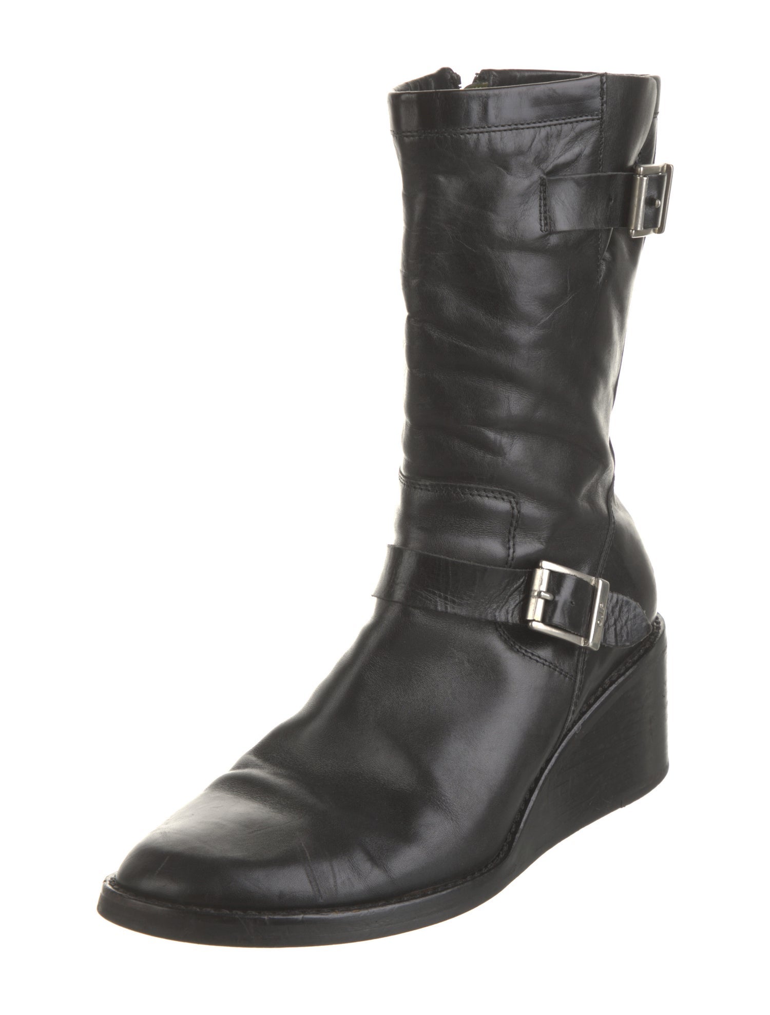 Donald Pliner Leather Moto Boots