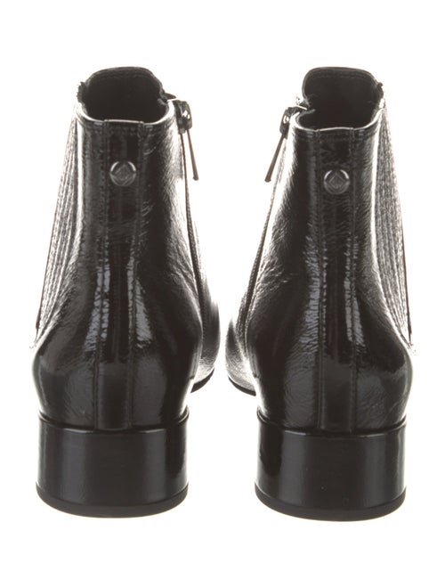 Donald Pliner Patent Leather Colorblock Pattern Chelsea Boots