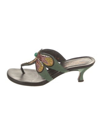 Donald Pliner Leather Printed Flip Flops