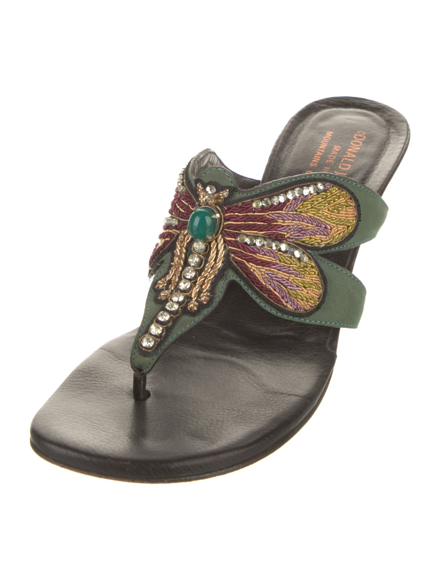 Donald Pliner Leather Printed Flip Flops