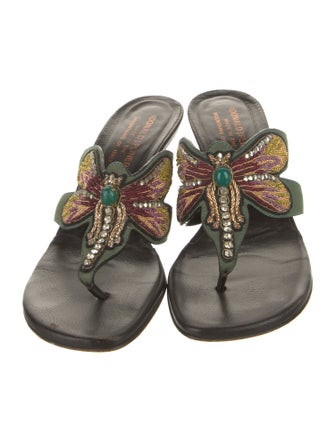 Donald Pliner Leather Printed Flip Flops
