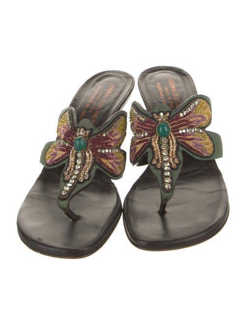 Donald Pliner Leather Printed Flip Flops