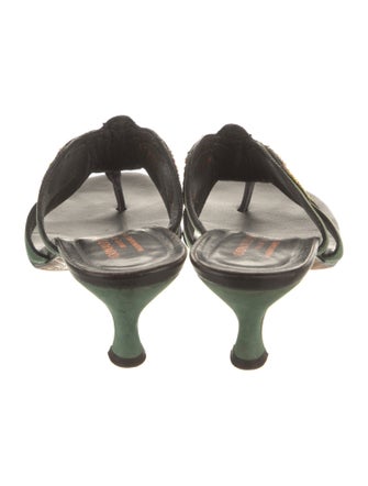 Donald Pliner Leather Printed Flip Flops