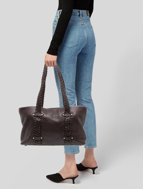 Donald Pliner Leather Top Handle Bag