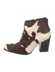 Donald Pliner Ponyhair Animal Print Lace-Up Boots