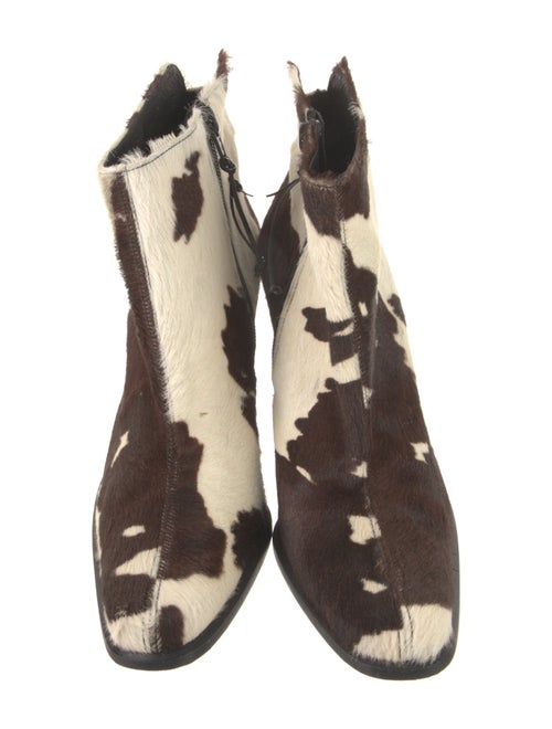 Donald Pliner Ponyhair Animal Print Lace-Up Boots