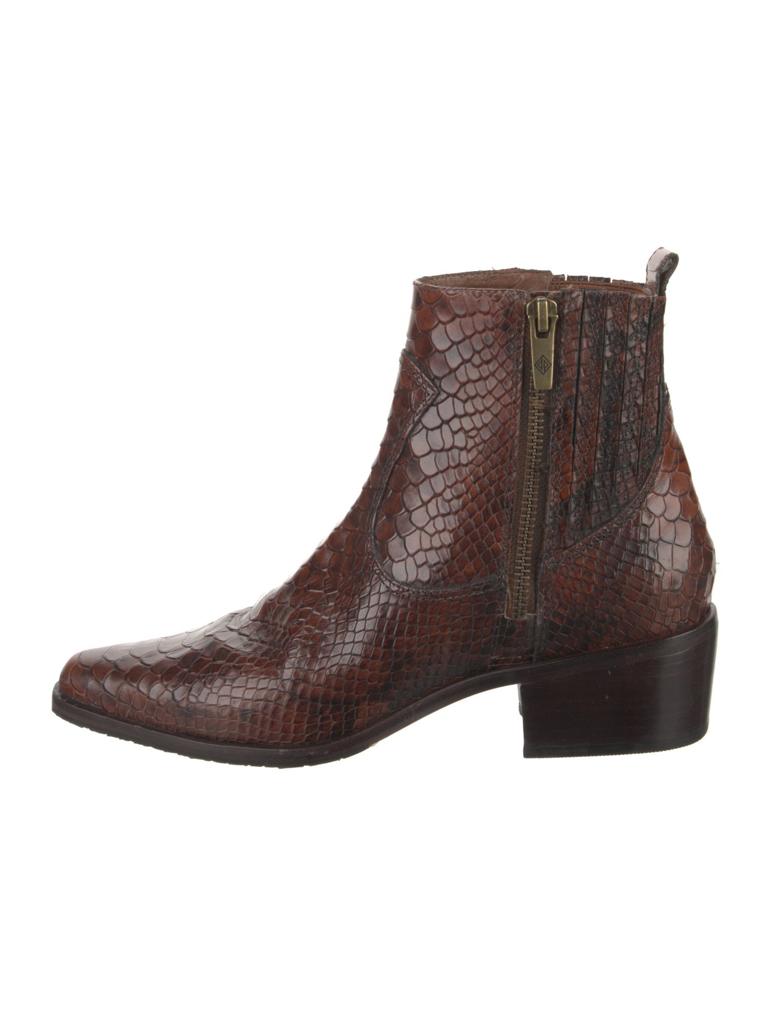 Donald Pliner Embossed Leather Animal Print Chelsea Boots